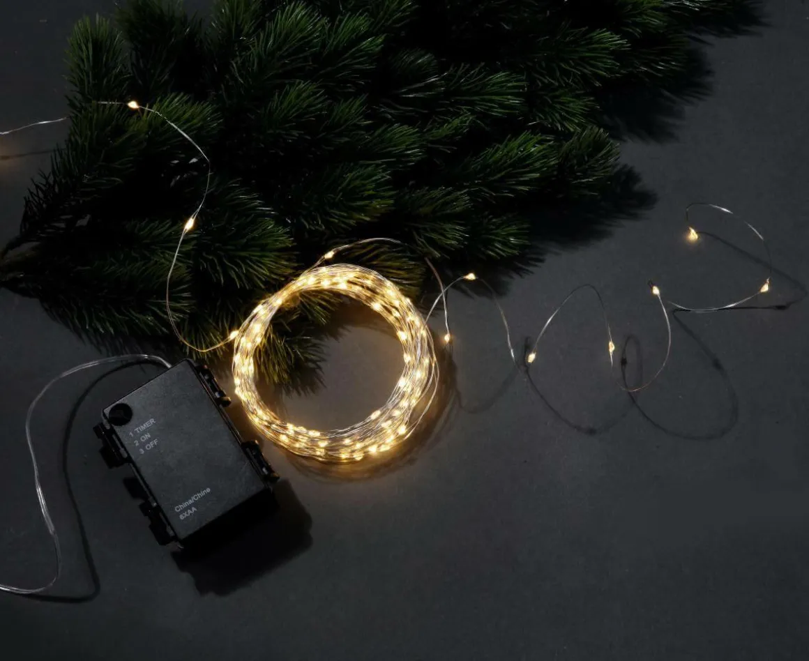 LED Batterie-Draht-Lichterkette Für Außen, 10 M