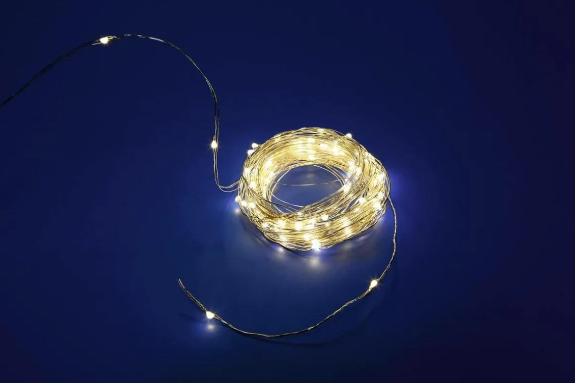 LED Draht Lichterkette Für Außen, 10 M, Silber