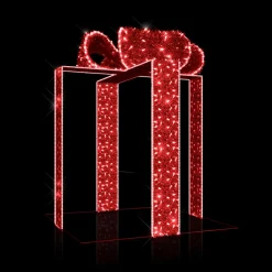 LED Geschenkschleifen Für Außen Rot 240 X 200 Cm