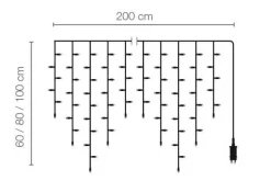LED Icicle-Light Für Außen, 200 Cm