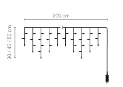 LED Icicle-Light Für Außen, 370 Cm