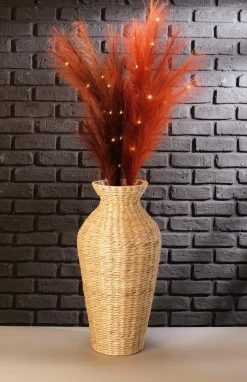 LED Pampasgras-Büschel-Satz Mit Batterie, 118 Cm Lang