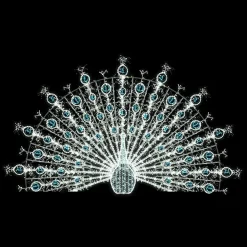 LED Pfau Für Außen Blau 250 X 360 X 85 Cm