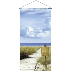 Lichtechter Naturfaser-Stoffbanner "Dünenweg" Aus Baumwolle 100 X 200 Cm