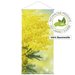 Lichtechter Naturfaser-Stoffbanner "Mimose" Aus Baumwolle 100 X 200 Cm