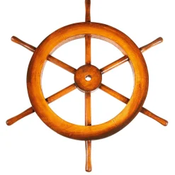 Maritimes Deko Steuerrad 50 Cm Ø, Dunkelbraun