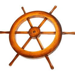 Maritimes Deko Steuerrad 50 Cm Ø, Dunkelbraun