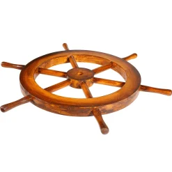 Maritimes Deko Steuerrad 50 Cm Ø, Dunkelbraun