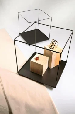 Metallregal Quadratisch Schwarz 20/30 Cm 2 Stück