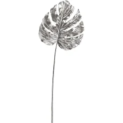 Monstera-Kunstblätter Silber 37 Cm 5 Stück