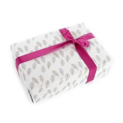 Nachhaltiges Kraftpapier Aus Zuckerrüben Mit Federn In Rosé & Gold – 50 M Geschenkpapier-Rolle