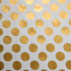 Nachhaltiges, Weißes Geschenkpapier Mit Goldenen Punkten – 50 M Geschenkpapier-Rolle