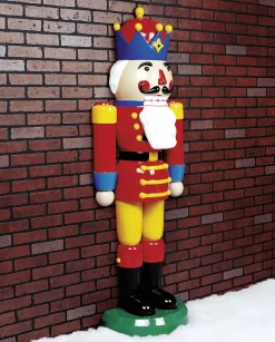 Nussknacker König Halbplastisch 185 Cm, Rot-gelb-blau