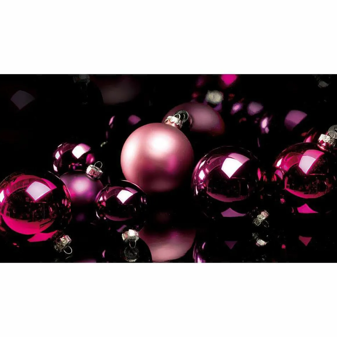 Orchidee, Glänzende Weihnachtskugeln Aus Schwer Entflammbarem Kunststoff, 6 Cm Ø – 24 Stück