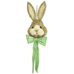 Osterhasenkopf Mit Grüner Schleife 62 Cm