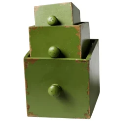 Pflanztöpfe Schublade 3tlg. 9-15 Cm Grün