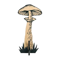 Pilz Aufsteller Natur / Schwarz 20 X 39 Cm