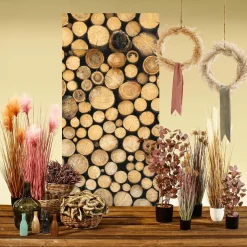 Rattan-Pflanzkorb-Set Rund, 3-teilig, Ø25cm X 12cm, Ø36cm X 14cm, Ø45cm X 22cm