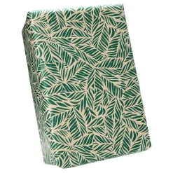 Recyceltes Kraftpapier Mit Grünen Palmwedeln – 50 M Geschenkpapier-Rolle