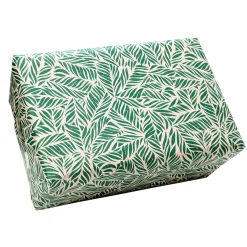 Recyceltes Kraftpapier Mit Grünen Palmwedeln – 50 M Geschenkpapier-Rolle