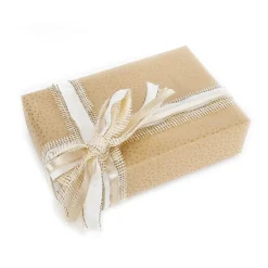 Recyceltes Kraftpapier Mit Kleinen, Goldenen Punkten – 50 M Geschenkpapier-Rolle