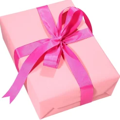 Recyceltes, Rosa Uni-Kraftpapier – 50 M Geschenkpapier-Rolle