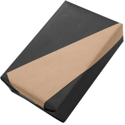 Recyceltes, Schwarzes Uni-Kraftpapier – 50 M Geschenkpapier-Rolle