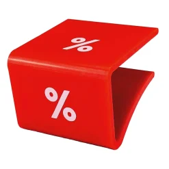 Regalbodenaufstecker, Rot '%'