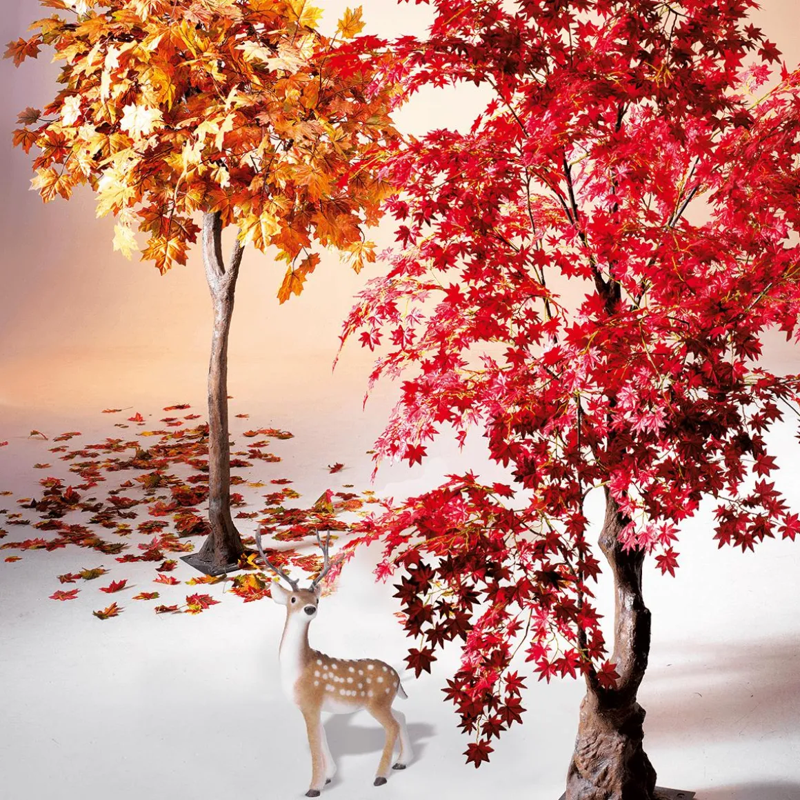 Rehbock-Dekofigur Deko-Tier Mit Geweih 27 X 18 X 56 Cm