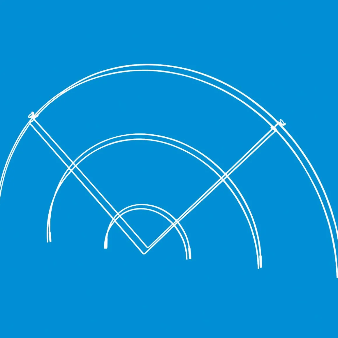 Riesen Deckengitter-Ring Weiß, 200 Cm Ø