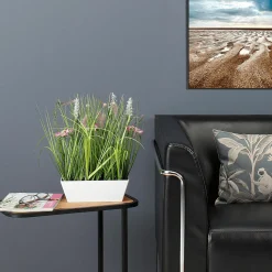 Rosa Wiesenblumen Im Eleganten Weißen Topf 38 Cm Hoch