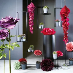 Rostfreie Metall-Beistell-Tische Schwarz 3teilig 60, 75, 90 Cm Hoch