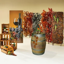 Rost-Metall-Silhouette "Weinrebe" 58 Cm