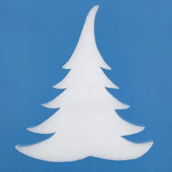 Schneetannen Aus Formwatte, Weiß, 18 Cm, Schwer Entflammbar