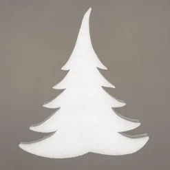 Schneetannen Aus Formwatte, Weiß, 18 Cm, Schwer Entflammbar