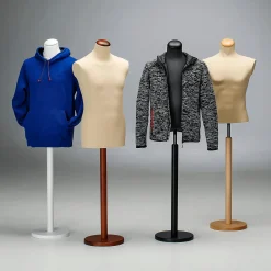 Schneiderpuppe Männlich, Büste 78 Cm, Ecru/eiche Hell