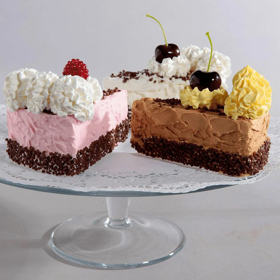 Schokotorten Lebensmittel-Attrappe, Pack à 2 Stück