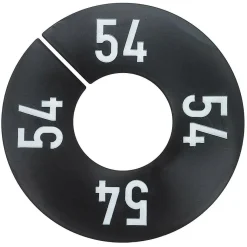 Schwarze Größenscheibe Mit Konfektionsgröße 54