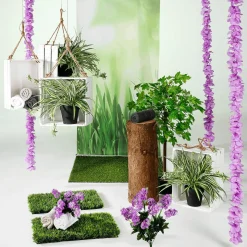 Schwer Entflammbarer Stoffbanner "Frühlingsgras" Aus Fahnenstoff 100 X 200 Cm