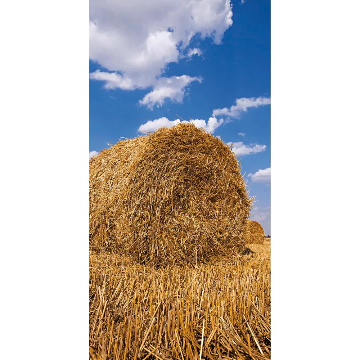 Schwer Entflammbarer Stoffbanner "Strohballen" Aus Fahnenstoff 100 X 200 Cm