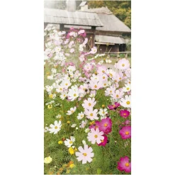 Schwer Entflammbarer Stoffbanner "Blumenwiese" Aus Fahnenstoff 100 X 200 Cm