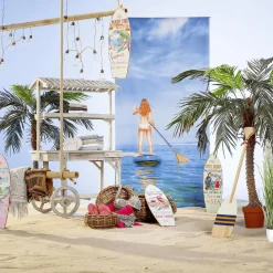 Schwer Entflammbarer Stoffbanner "Stand-Up Paddle" Aus Fahnenstoff 100 X 200 Cm