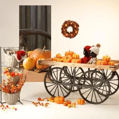 Schwer Entflammbarer Stoffbanner "Kürbisse Mit Laterne" Aus Fahnenstoff 75 X 180 Cm