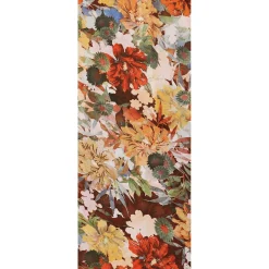 Schwer Entflammbarer Stoffbanner "Herbstblumen" Aus Fahnenstoff 75 X 180 Cm
