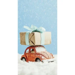 Schwer Entflammbarer Stoffbanner "Auto Käfer Mit Geschenk" Aus Fahnenstoff 100 X 200 Cm