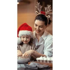 Schwer Entflammbarer Stoffbanner "Mutter-Tochter-Weihnachtsbäckerei" Aus Fahnenstoff 100 X 200 Cm