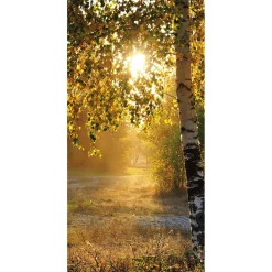 Schwer Entflammbarer Stoffbanner "Herbstbirken" Aus Fahnenstoff 100 X 200 Cm