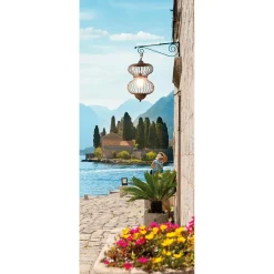 Schwer Entflammbarer Stoffbanner „Klosterblick“ Aus Fahnenstoff 75 X 180 Cm