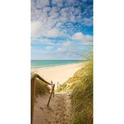 Schwer Entflammbarer Stoffbanner „Dünenpfad Zum Strand“ Aus Fahnenstoff 100 X 200 Cm