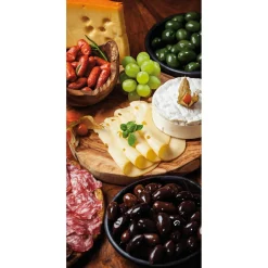 Schwer Entflammbarer Stoffbanner „gemischte Vorspeisen“ Aus Fahnenstoff 100 X 200 Cm